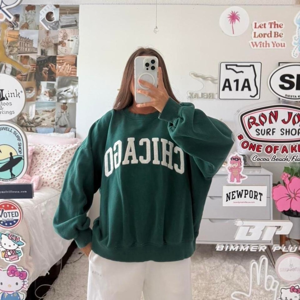 Emerald green Chicago Crewneck Sweatshirt‎